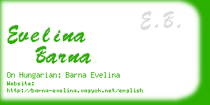 evelina barna business card